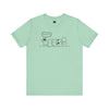 Heather Mint | Snork Original Kiss My Butt Dog Short Sleeve T-Shirt | Orca Snork