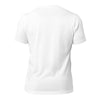 Back view of the Orca Snork "Kiss My Butt" Funny Dog Women's Graphic T-Shirt in white, displayed flat.