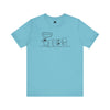 Turquoise | Snork Original Kiss My Butt Dog Short Sleeve T-Shirt | Orca Snork