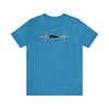 Aqua | Mahi Dolphin Heartbeat Fishing Unisex Short Sleeve T-Shirt | Orca Snork