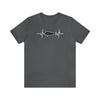Asphalt | Mahi Dolphin Heartbeat Fishing Unisex Short Sleeve T-Shirt | Orca Snork