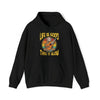 Black | Life Is Good Take It Slow Sloth Unisex Hooded Sweatshirt | Orca Snork