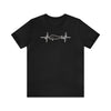 Black | Mahi Dolphin Heartbeat Fishing Unisex Short Sleeve T-Shirt | Orca Snork