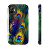 iPhone 14 | Bold Peacock Feather Print Tough Phone Case | Orca Snork