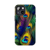 iPhone 12 Mini | Bold Peacock Feather Print Tough Phone Case | Orca Snork