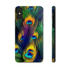 iPhone XR | Bold Peacock Feather Print Tough Phone Case | Orca Snork