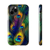 iPhone 14 | Bold Peacock Feather Print Tough Phone Case | Orca Snork