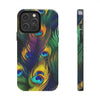 iPhone XS MAX | Bold Peacock Feather Print Tough Phone Case | Orca Snork