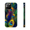 iPhone XS MAX | Bold Peacock Feather Print Tough Phone Case | Orca Snork