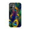 iPhone 12 Mini | Bold Peacock Feather Print Tough Phone Case | Orca Snork