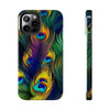 iPhone 14 | Bold Peacock Feather Print Tough Phone Case | Orca Snork