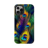 iPhone 12 Mini | Bold Peacock Feather Print Tough Phone Case | Orca Snork