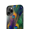 iPhone 12 Mini | Bold Peacock Feather Print Tough Phone Case | Orca Snork
