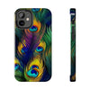 iPhone 12 Mini | Bold Peacock Feather Print Tough Phone Case | Orca Snork