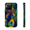 iPhone XS MAX | Bold Peacock Feather Print Tough Phone Case | Orca Snork