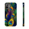 iPhone XS MAX | Bold Peacock Feather Print Tough Phone Case | Orca Snork