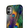 iPhone 12 Mini | Bold Peacock Feather Print Tough Phone Case | Orca Snork