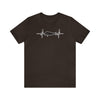Brown | Mahi Dolphin Heartbeat Fishing Unisex Short Sleeve T-Shirt | Orca Snork