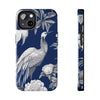 iPhone 14 Pro | Chinoiserie Blue White Bird Tough Phone Case | Orca Snork
