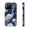iPhone 14 | Chinoiserie Blue White Bird Tough Phone Case | Orca Snork