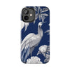 iPhone 14 Pro | Chinoiserie Blue White Bird Tough Phone Case | Orca Snork