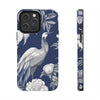 iPhone 14 Pro | Chinoiserie Blue White Bird Tough Phone Case | Orca Snork