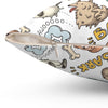 18" × 18" | Cute Dog Pattern Polyester Square Pillow | Orca Snork