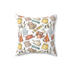16" × 16" | Cute Dog Pattern Polyester Square Pillow | Orca Snork
