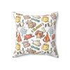 18" × 18" | Cute Dog Pattern Polyester Square Pillow | Orca Snork