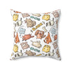 18" × 18" | Cute Dog Pattern Polyester Square Pillow | Orca Snork