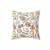 18" × 18" | Cute Dog Pattern Polyester Square Pillow | Orca Snork