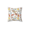 18" × 18" | Cute Dog Pattern Polyester Square Pillow | Orca Snork