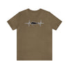 Heather Olive | Mahi Dolphin Heartbeat Fishing Unisex Short Sleeve T-Shirt | Orca Snork