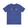 Heather True Royal | Mahi Dolphin Heartbeat Fishing Unisex Short Sleeve T-Shirt | Orca Snork