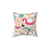 18" × 18" | Kawaii Cute Cats Summer Polyester Square Pillow | Orca Snork