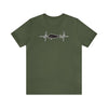 Military Green | Mahi Dolphin Heartbeat Fishing Unisex Short Sleeve T-Shirt | Orca Snork