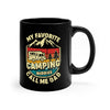 11oz | My Favorite Camping Buddies 11oz Black Mug | Orca Snork