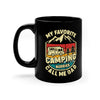 11oz | My Favorite Camping Buddies 11oz Black Mug | Orca Snork