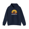 Navy | Bassquatch Fishing Unisex Hooded Sweatshirt | Orca Snork