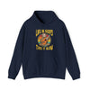 Navy | Life Is Good Take It Slow Sloth Unisex Hooded Sweatshirt | Orca Snork