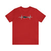 Red | Mahi Dolphin Heartbeat Fishing Unisex Short Sleeve T-Shirt | Orca Snork
