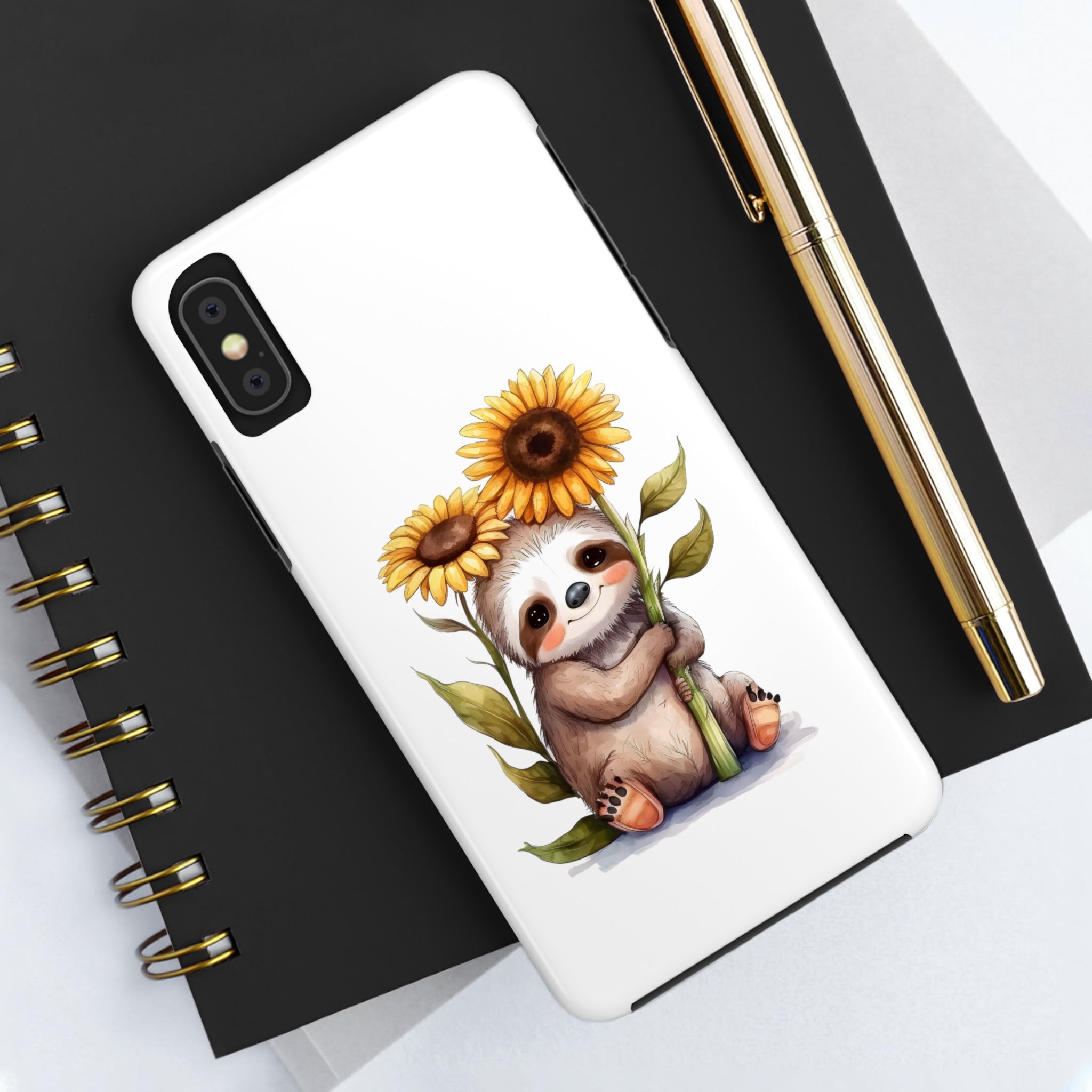 Sloth With Sunflower Tough Phone Case Orca Snork