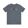 Steel Blue | Mahi Dolphin Heartbeat Fishing Unisex Short Sleeve T-Shirt | Orca Snork