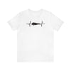 White | Mahi Dolphin Heartbeat Fishing Unisex Short Sleeve T-Shirt | Orca Snork
